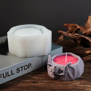Ghost bat candle holder silicone mold for DIY plaster and aromatherapy candle making