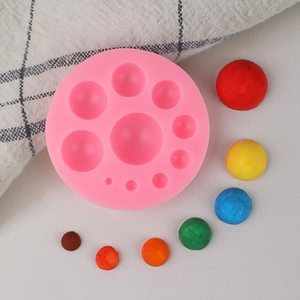 Silicone Artificial Pearl Dot Half Sphere Cake Mold Multi Hole Round DIY Baking Chocolate Fondant Decoration Tool