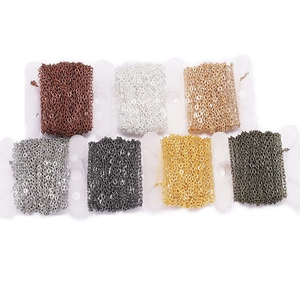DIY metal plated O-shaped iron chains for jewelry making in various metallic colors
