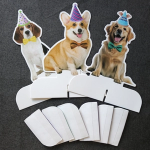 Lot de centres de table alvéolés pour fête de chien avec motifs Beagle, Corgi et Golden Retriever