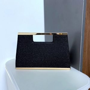 Women Evening Clutch Bag Shiny Glitter Sequined Handbag With Metal Handle And Long Chain For Party Wedding Banquet
