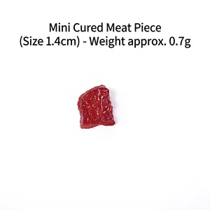Realistic mini PVC smoked bacon food model for DIY miniatures and dollhouse kitchen scenes