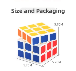 Detailed view of white 3x3 speed cube with bright colored panels for puzzle education