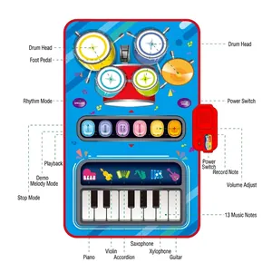 2-in-1 children's music playmat with piano keys and jazz drum set 80x50cm toy
