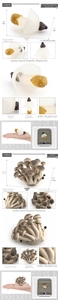 Macro detail of solid ABS mushroom models showing realistic textures and accurate scale