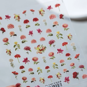 Ultradunne Zelfklevende Nagelstickers Gedroogde Bloemen Specimen Botanisch Bloemenontwerp Madeliefje Roos Patronen Voor DIY Manicure Decoratie Vrouwen
