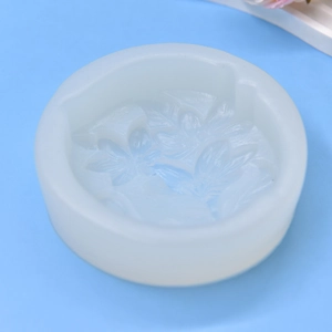 Translucent lily flower pattern silicone mold for resin craft or soap making