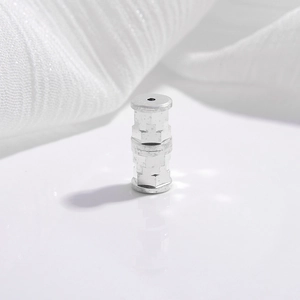 Chiusura geometrica a vite in argento S925 per collane di perle gioielli fai da te