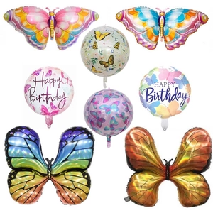 Laser Holographic Butterfly Aluminum Foil Balloons Colorful Gradient Birthday Party Decoration Dreamy Novelty Toys