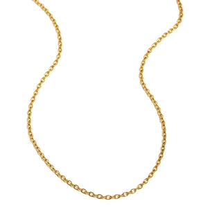 Classic 1.8mm 18K gold plated stainless steel cable O-chain necklace for women