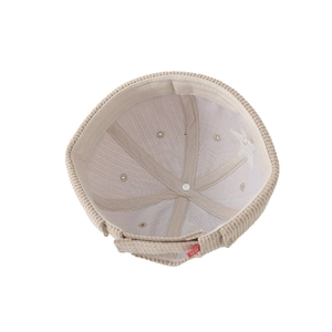 Kids corduroy docker hat with star lining and adjustable strap for boys aged 2-5