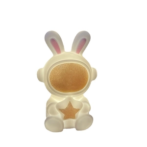 Creative astronaut bunny night light with warm glow for children's birthday gift set