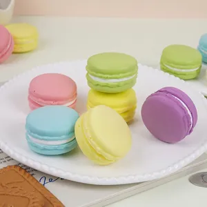 Künstliches Macaron PU Squishy Spielzeug Langsamer Rückprall Stressabbau Dekompression Realistisches Fake Dessert