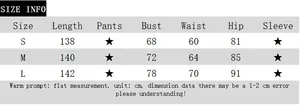 Detailed size chart for sleeveless slim fit bodysuit with length, bust, and waist info