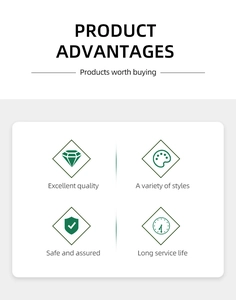 Business infographic showing product advantages like excellent quality and variety of styles