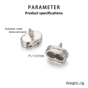 Poliertes Edelstahl 8-Form Schmuckverschluss-Steckverbinder 11x7mm für DIY Armbänder
