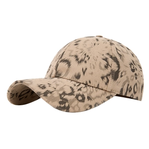 Classic leopard print baseball cap with a curved brim for sun protection and fashion