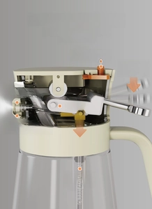 Detailed 3D rendering of the oil sprayer nozzle mechanism and atomization pump system