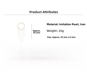 Detailed view of dual-layer necklace with size 45.5cm and weight 23g measurements