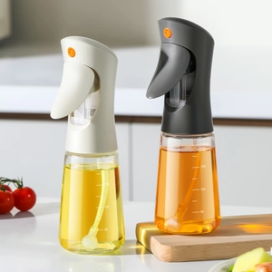 Spruzzatore Per Olio Bottiglia Vetro Borosilicato Acciaio Inossidabile Nebbia Sottile Pressurizzato Con Scala Per Cucina Barbecue