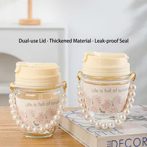 Chinoiserie Vacation Solid Color Ordinary Glass Water Bottles 1 Piece