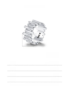 Makro-Detail des S925 Sterlingsilber Rings mit 11mm Breite und Gewichtsangabe