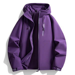 Men Outdoor Jacket Waterproof Windproof Hooded Lightweight Multi Pocket Windbreaker Coat Functional Sportswear