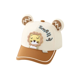 Casquette enfant lion avec oreilles 3D et broderie pour protection solaire estivale