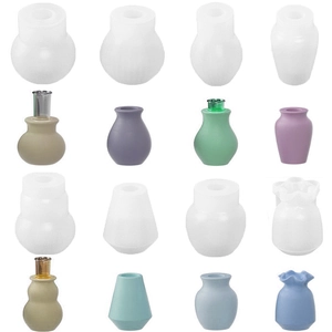 DIY silicone mold set for creating mini vases and aromatherapy candle holders