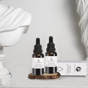 Five-star aroma series fragrance oil in amber dropper bottles with elegant gift packaging