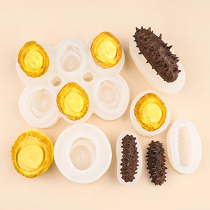 6-fach Silikonform für Seegurken und Abalone zur realistischen Fondant- und Seifenherstellung