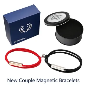 Magnetic Attraction Bracelets Stainless Steel Woven Milan Rope Matching Jewelry For Lovers Couples Anniversary Gift