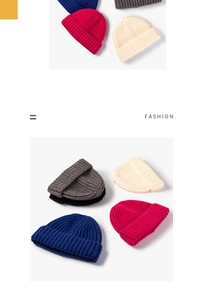 Gros plan de bonnets en grosse maille montrant diverses couleurs et texture côtelée