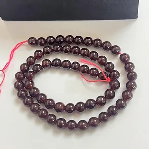 Perles de grenat rouge foncé naturel pour bracelets DIY et matériel de bijouterie