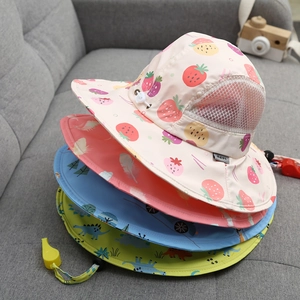 Cappello Da Sole Per Bambini Rete Traspirante Tesa Larga Cappello Da Pescatore Con Fischietto Estate Cartone Animato Bambini
