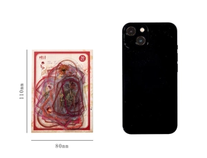 Floral PET stickers size reference with 110x80mm packaging and 30 decorative pieces