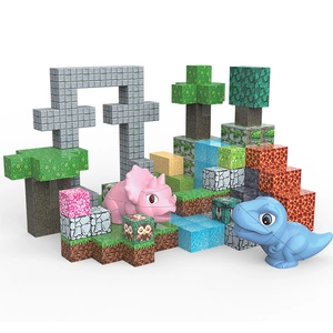 Set da 200 pezzi blocchi magnetici a tema dinosauro per costruzioni puzzle educative