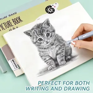Eternal inkless pencil set with a mint green sketchbook featuring a cat drawing