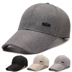 Casquette De Baseball Hommes Respirante Filet Chapeau Grande Visière Extérieur Pêche Protection Solaire Réglable Sport Polyester