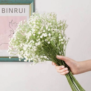 Artificial white baby's breath bouquet for home decor and wedding floral arrangements