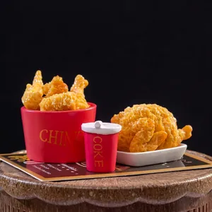 Ensemble miniature réaliste de seau de poulet frit et soda pour décoration de maison