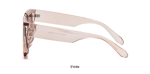 Detail view of square sunglasses arm with model E31813 and CE certification mark