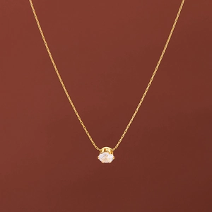 Six Claw Zircon Pendant Necklace Titanium Steel 18K Gold Plated Minimalist Clavicle Chain Jewelry For Women