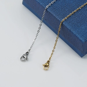 18K gold and silver stainless steel cross chain necklaces with lobster clasps on gift box