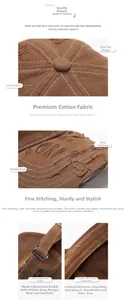 Detailed macro view of distressed cotton fabric and metal buckle on brown baseball cap