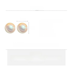 Detailed size specifications for mermaid pearl earrings with 15mm copper base and studs