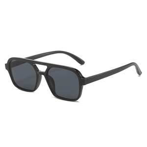 Square Double Bridge Sunglasses Retro PC Frame UV400 Protection Anti Blue Light Fashion Eyewear For Women And Men