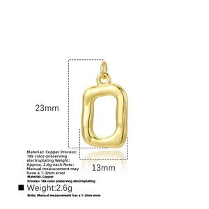 Detail of 18k gold plated copper star heart pendant with 23mm height dimensions