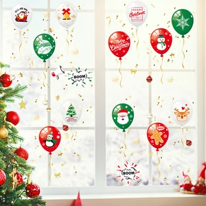 Christmas static window stickers with Santa, snowman and reindeer designs for festive party