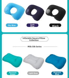 U-shaped and square travel pillows in soft milk silk series multiple colors and styles